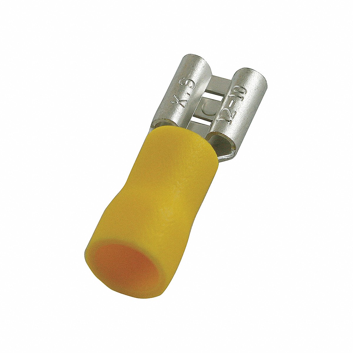 Grainger Female 12 to 10 AWG 0.25 in PVC Yellow PK50 (24C904)