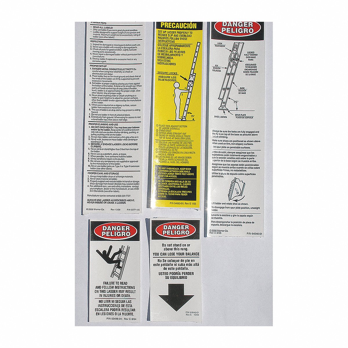 Werner FG Extension Ladder and Safety Labels (LFE100)
