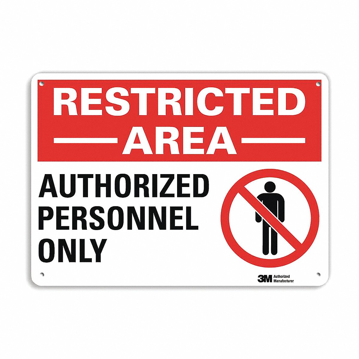 Lyle Restricted Area Sign 7 x 10 Aluminum (U1-1005-NA_10x7)