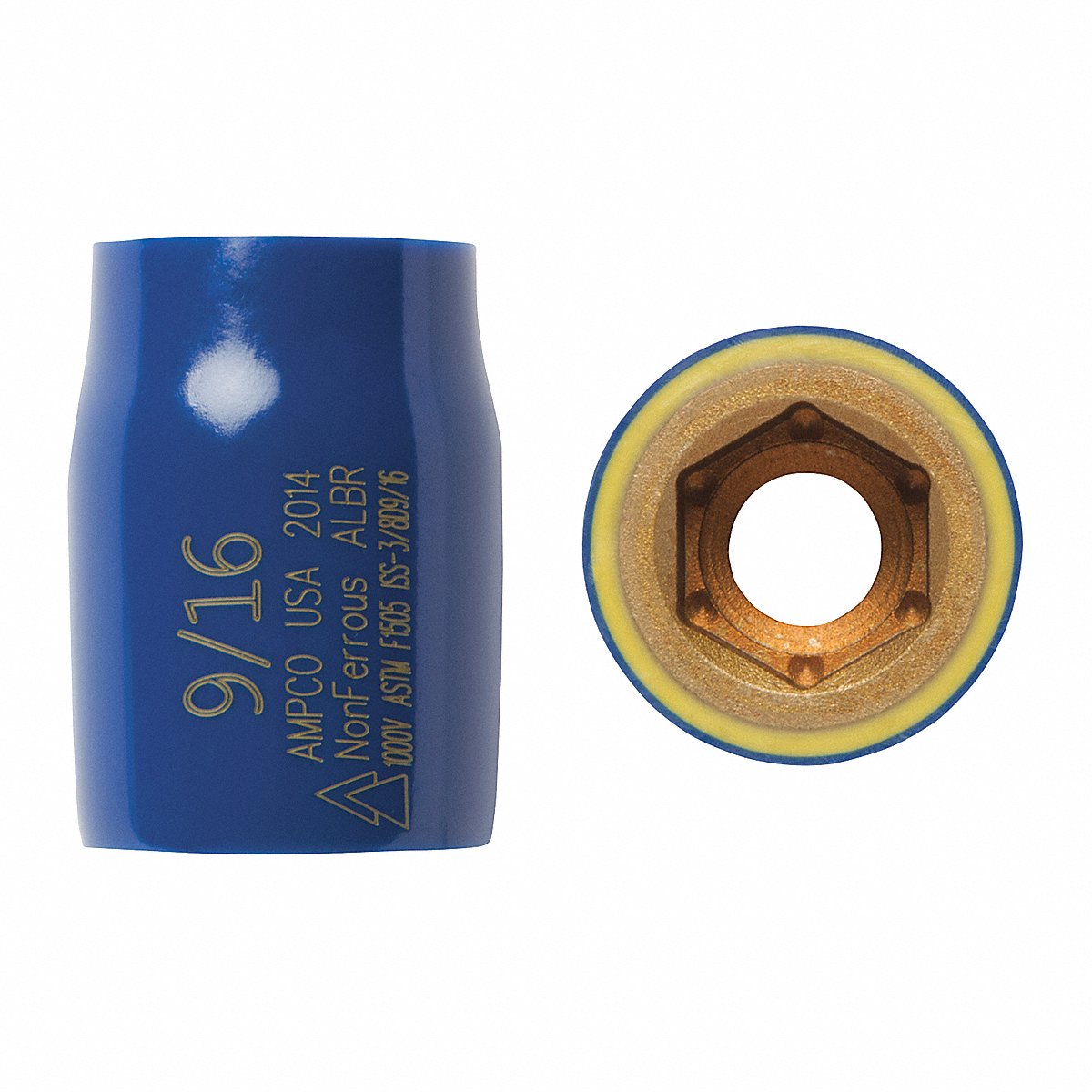 Ampco Non-Sparking Socket Alm 6 P 7/16 in Plstsl 0.375 in (ISS-3/8D7/16)