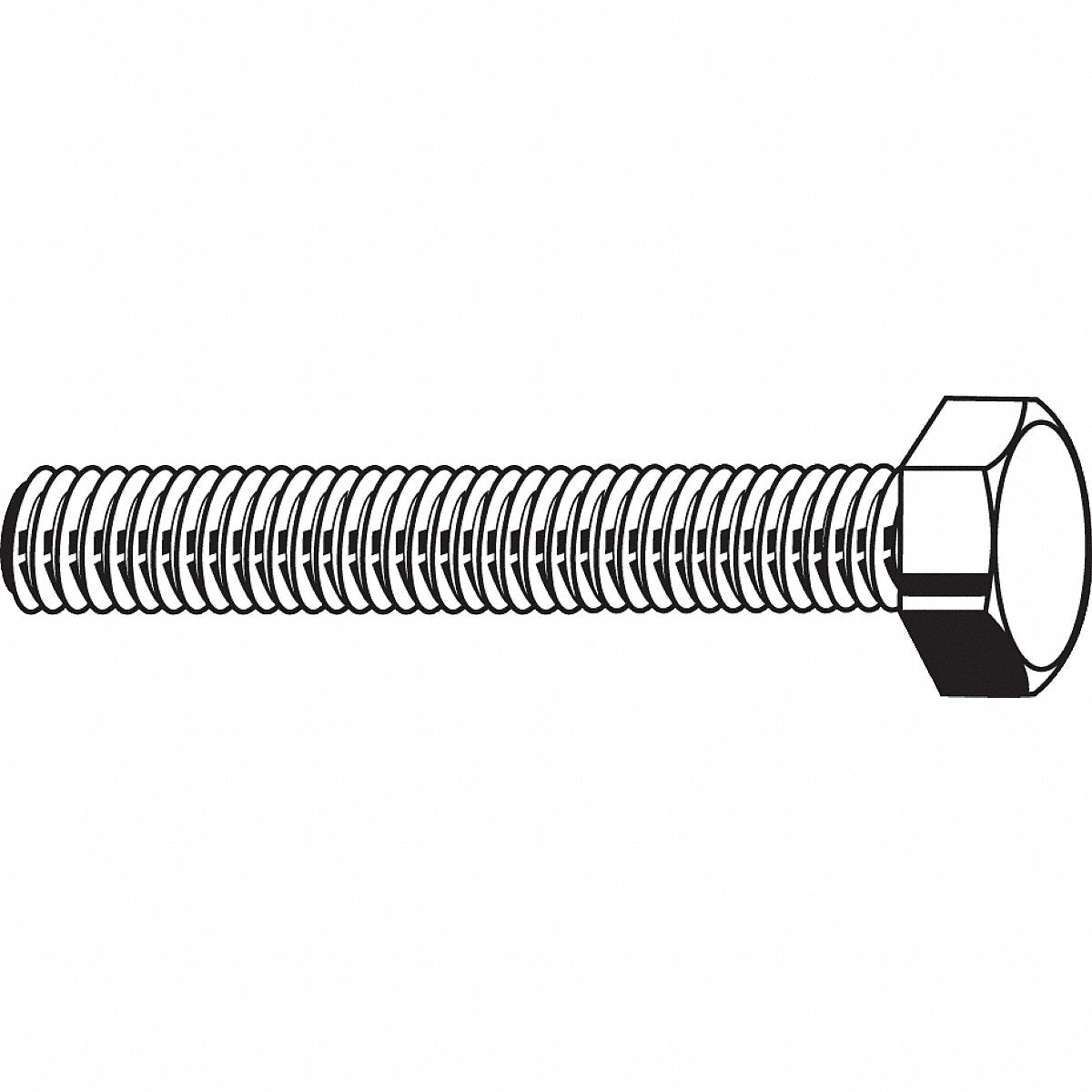 Global Sourcing-fasteners Hex Head Cap Screw Steel 1.75 1/2 -13 25 PK (N01000.050.0175)