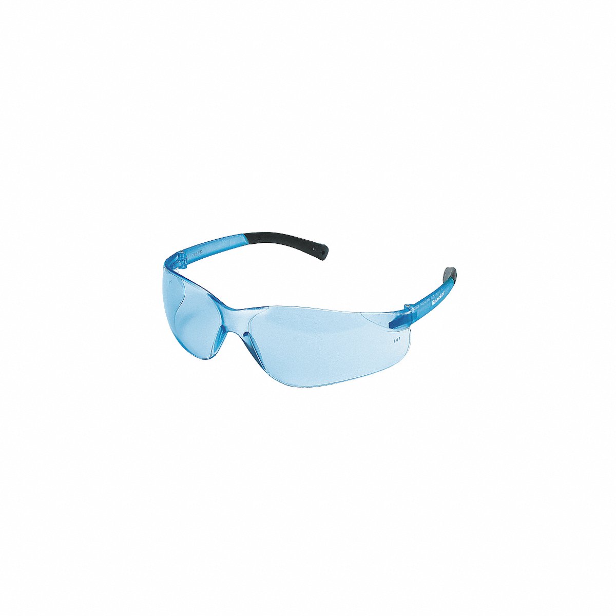 MCR Safety Safety Glasses, Light Blue, Scratch-Resistant, Black/Blue (BK113) - Pack of 12