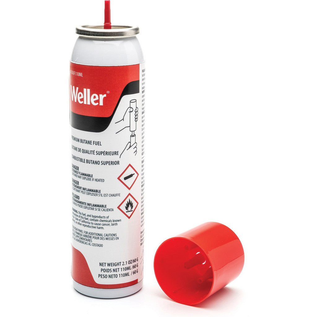 Weller WLBUF110ML Propane & Butane Fuel Canisters & Cylinders; Gas Type: Butane; UNSPSC Code: 23271800