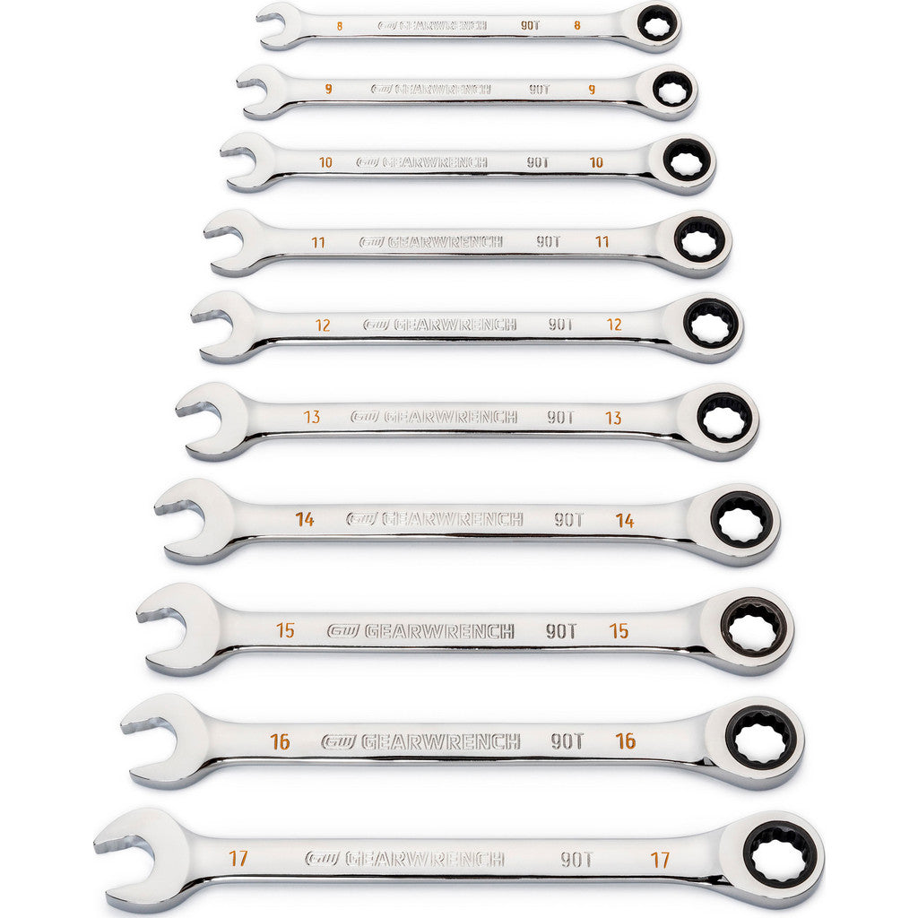 GEARWRENCH 86927 Combination Wrench Set: 12 Pc, 8 to 19 mm Wrench, Metric