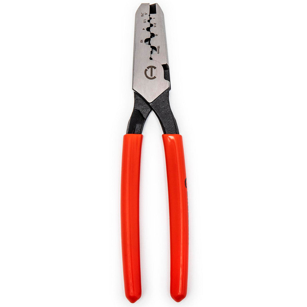Crescent CTWIREC Crimpers; Type: Wire Crimping; Capacity: 0.25 mm - 16 mm; Overall Length (Inch): 8; Style: Crimping Pliers; UNSPSC Code: 27111500