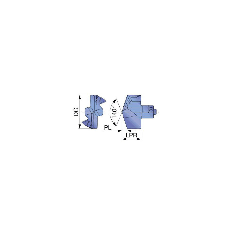 Tungaloy 6771249 Replaceable Drill Tips: DMP175 AH9130, 17.50 mm Dia, 140 deg Point, AH9130 (Pack of 2)