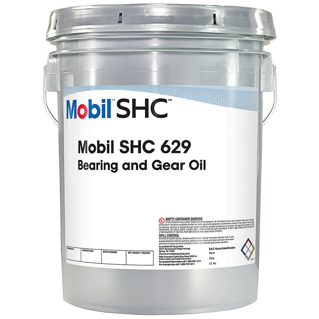 Mobil Synthetic Gear Oil: 5.00 gal Pail, SAE 40, ISO 150 - 110840