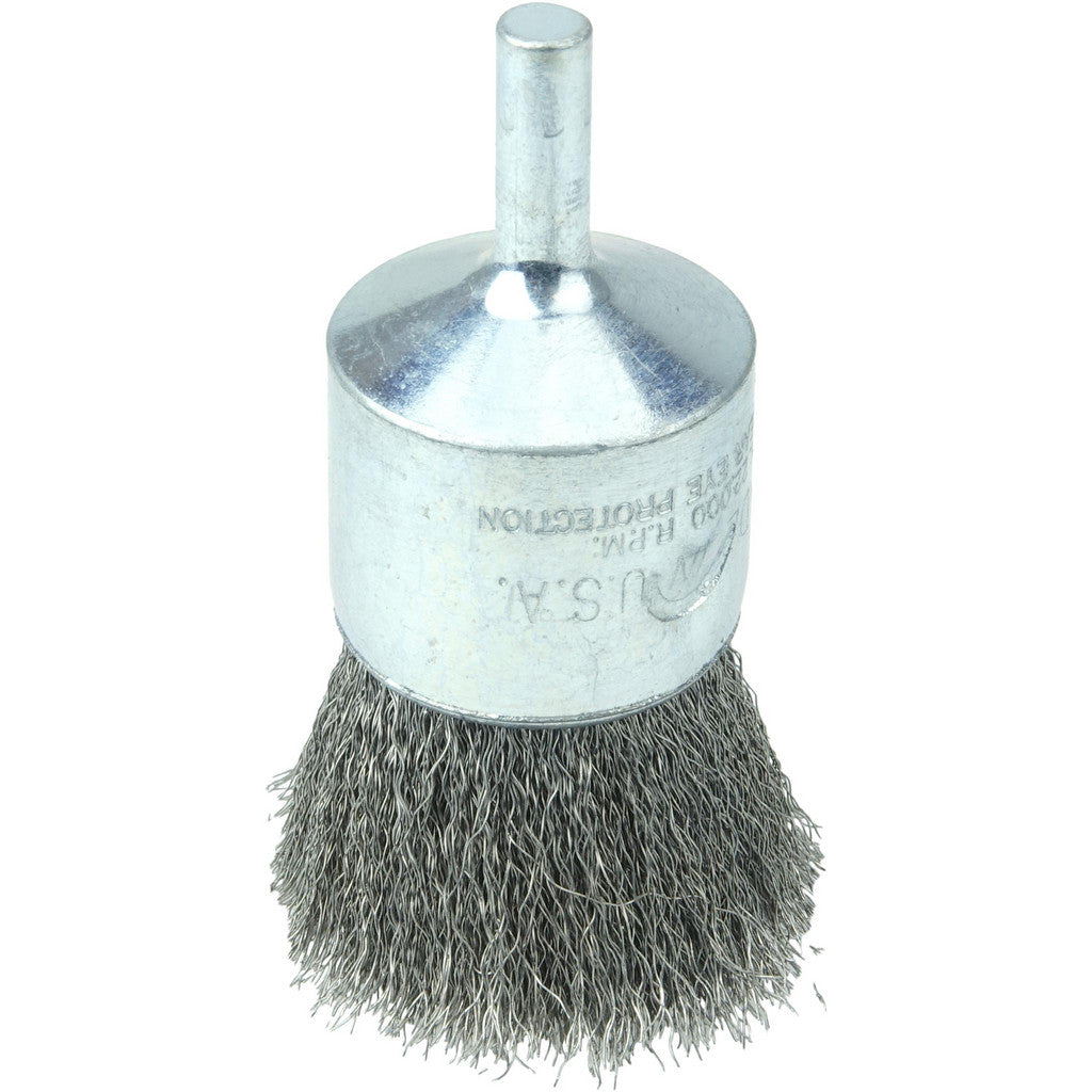Weiler 36286 End Brush: 3/4" Dia, Steel, Knotted Wire