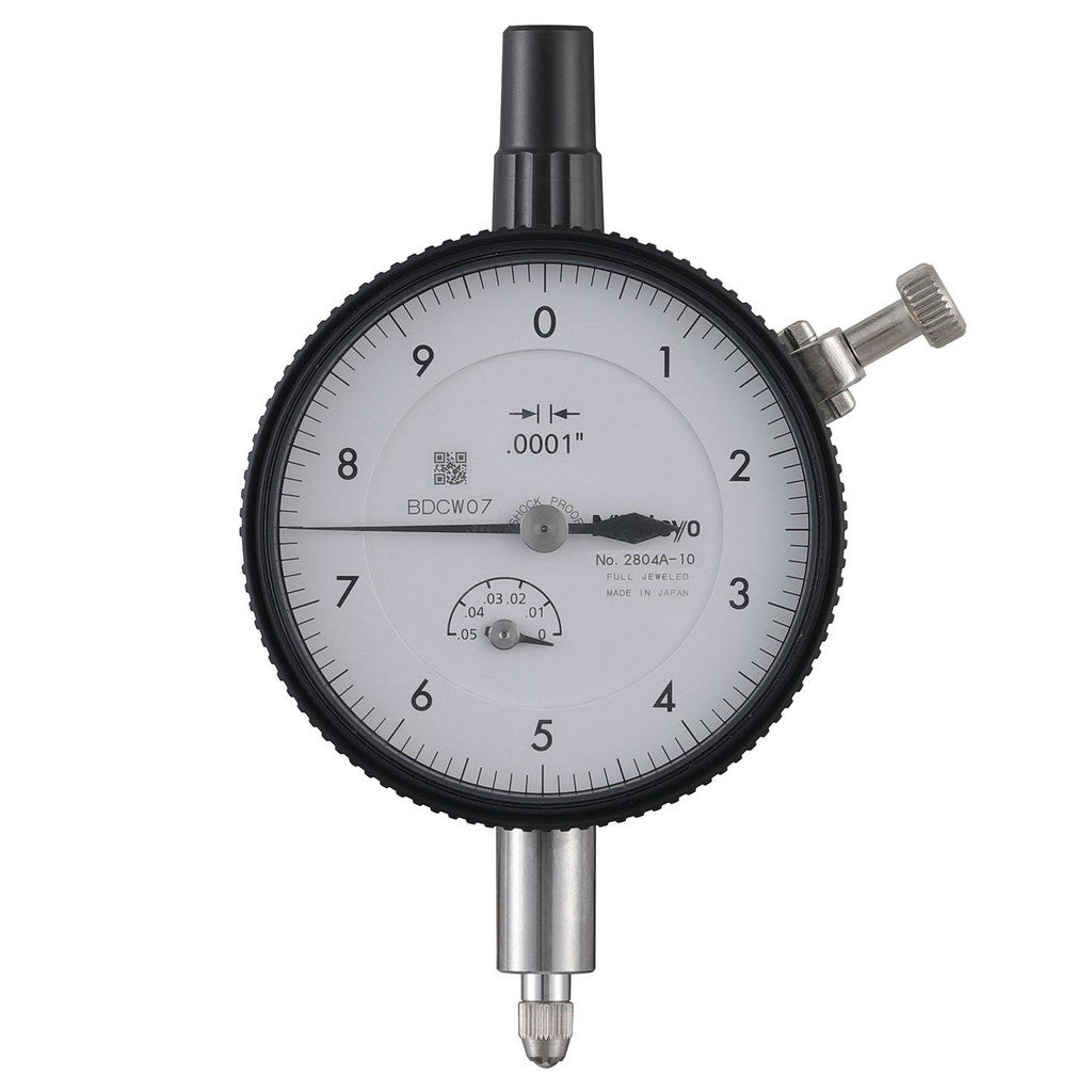 Mitutoyo 2804A-10 Dial Drop Indicator: 0.0000 to 0.0500", 0-10 Dial Reading, 0.000100" Dial Graduation