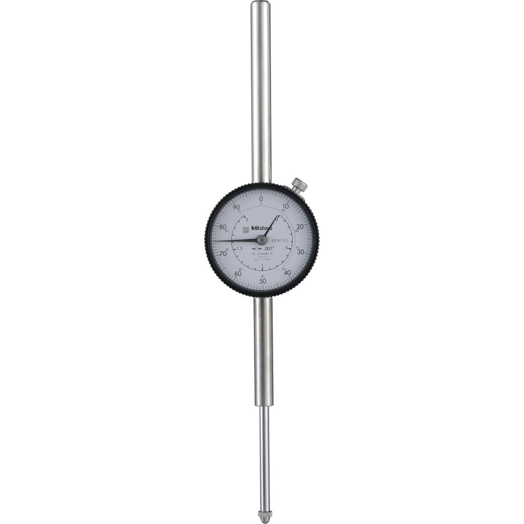 Mitutoyo 2424AB-19 Dial Drop Indicator: 0.0000 to 2.0000", 0-100 Dial Reading, 0.001000" Dial Graduation