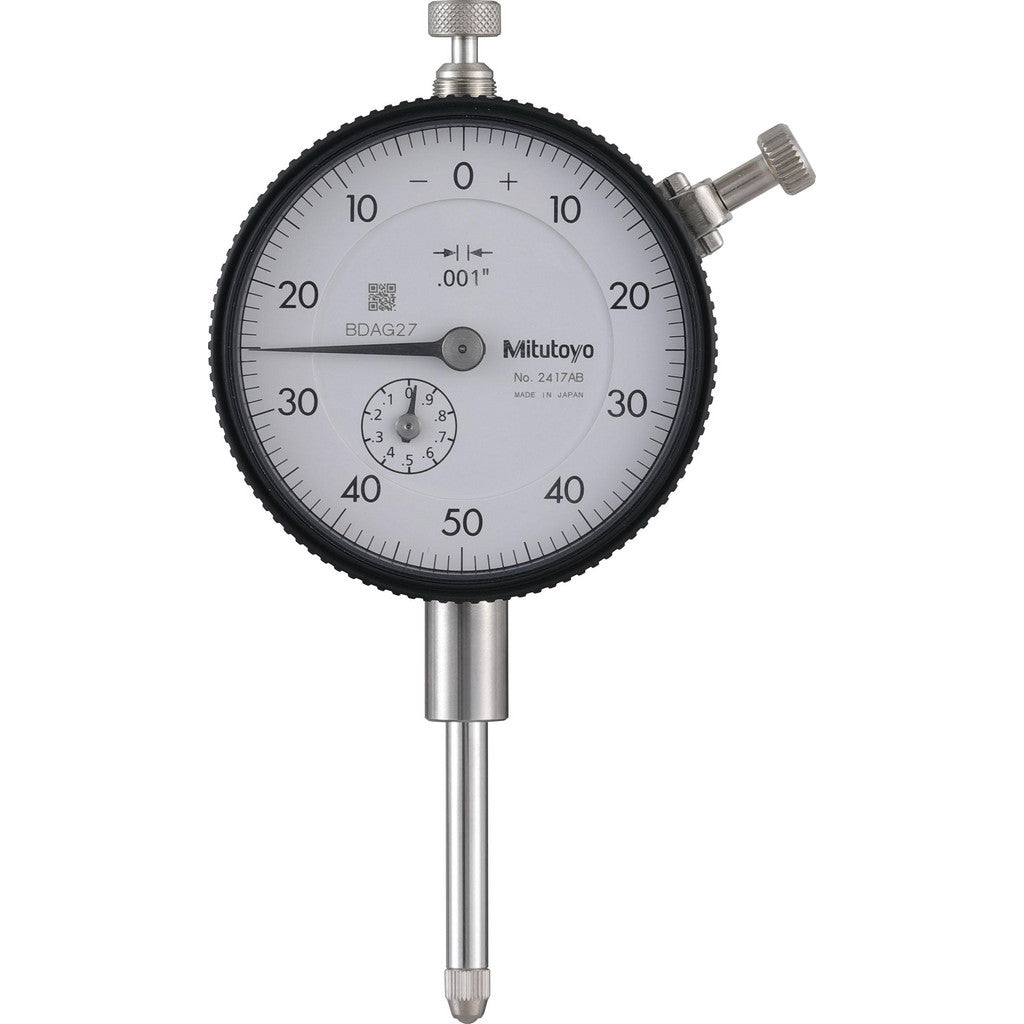 Mitutoyo 2417AB Dial Drop Indicator: 0.0000 to 1.0000", 0-50-0 Dial Reading, 0.001000" Dial Graduation