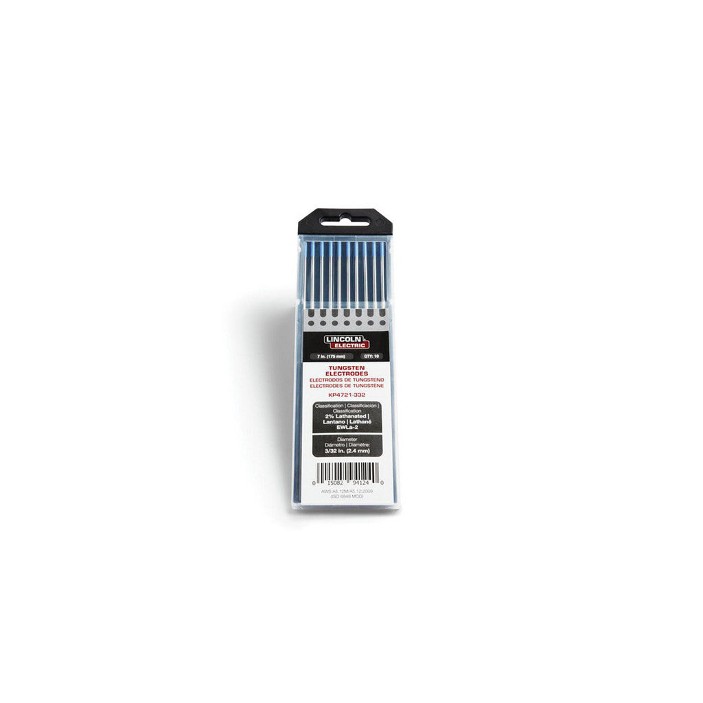 Lincoln Electric KP4721-332 TIG Welding Rod: 7" OAL, 3/32" Dia, Tungsten