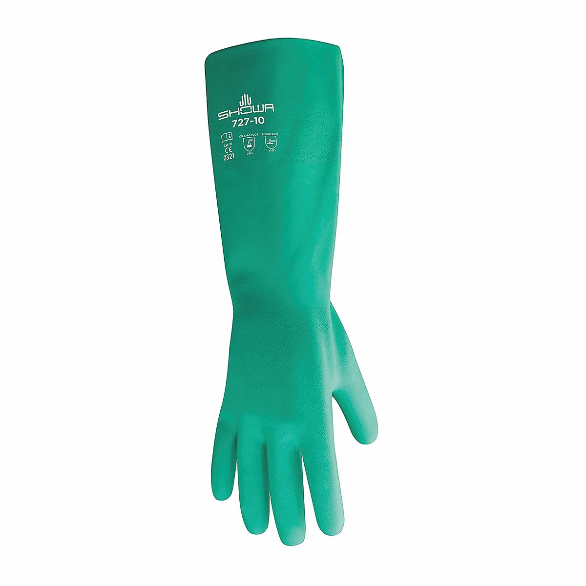Showa Chemical Resistant Gloves, Nitrile, M, Pr (727-08) Pack of 12