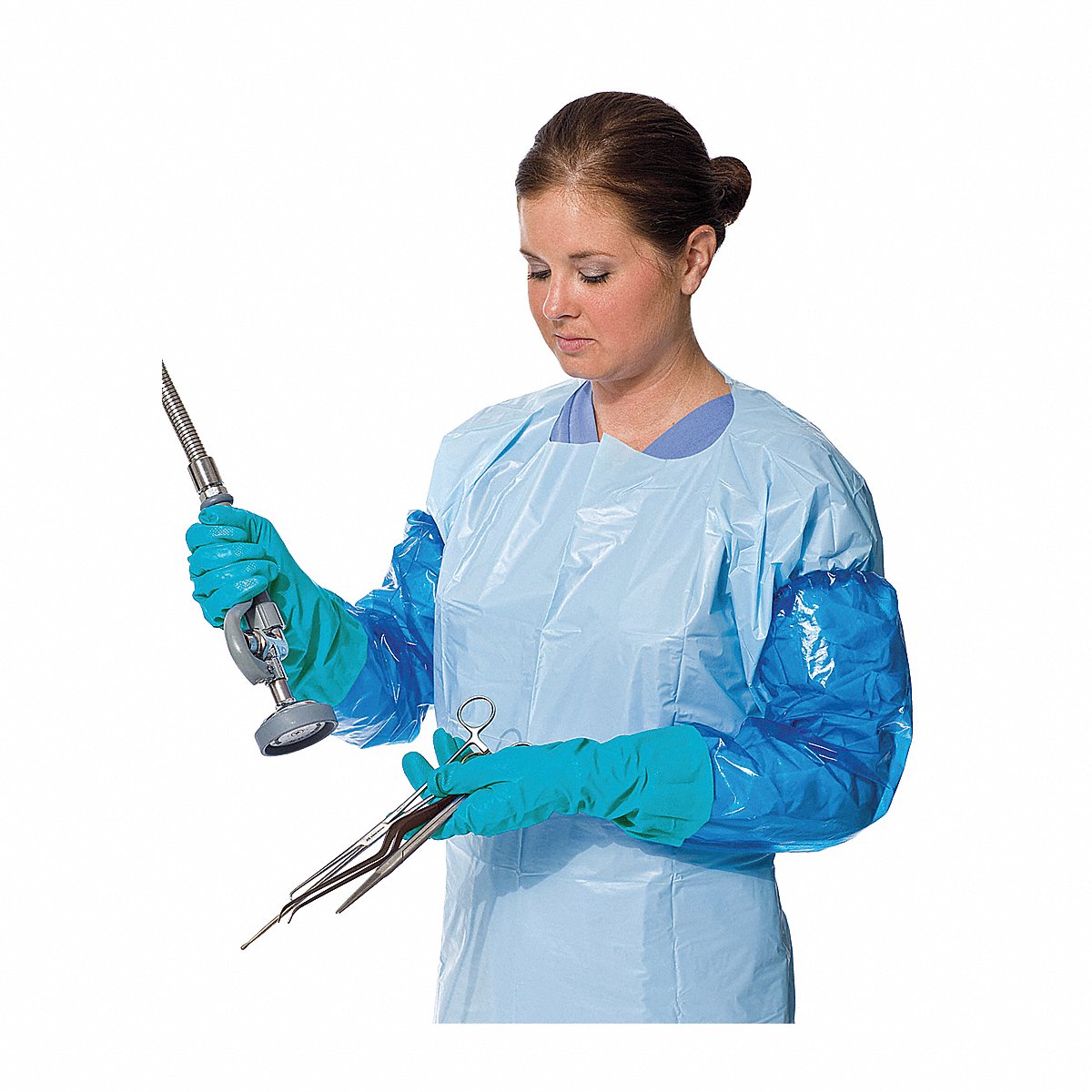 Polyco Disposable Sleeve Gloves, Teal, M, Pr (41450)