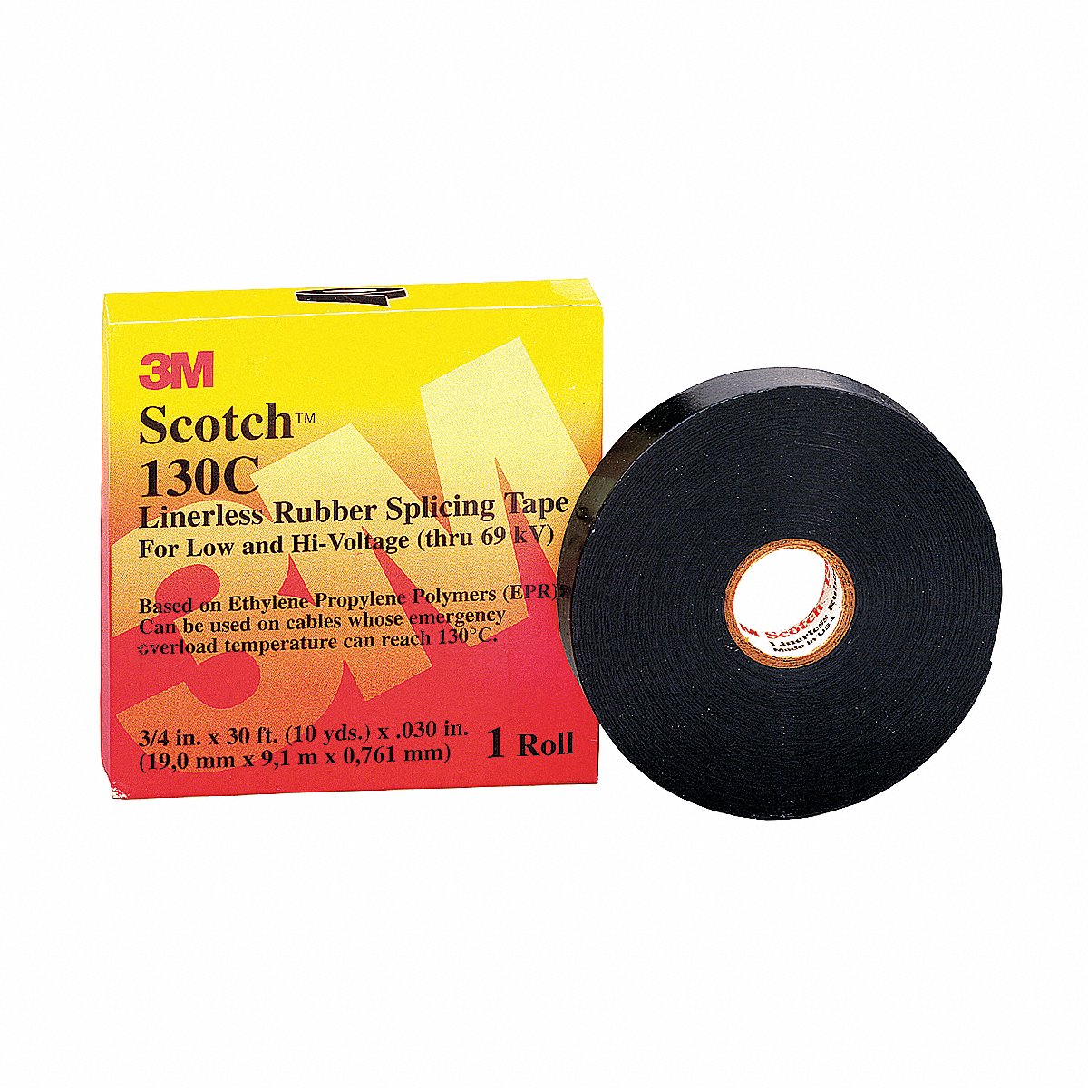 3M Insulating Elec Tape, 3/4 Inx30 Ft, 4 in (130C-3/4X30FT)