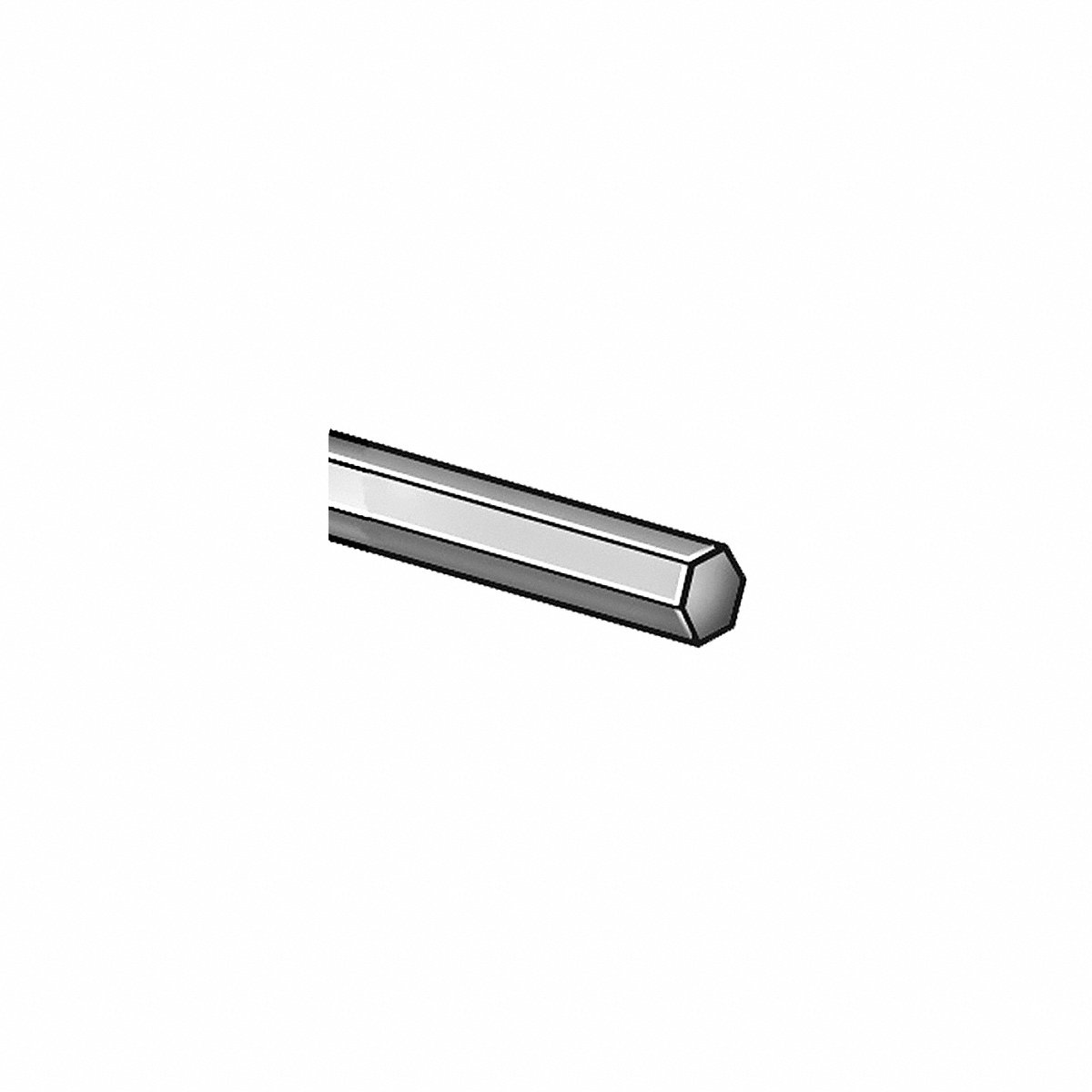 Speedy Metals Of Rockford LLC Carbon Steel Hex Bar, 36 In L, 7/16 In W, 36 IN (4YNF4)