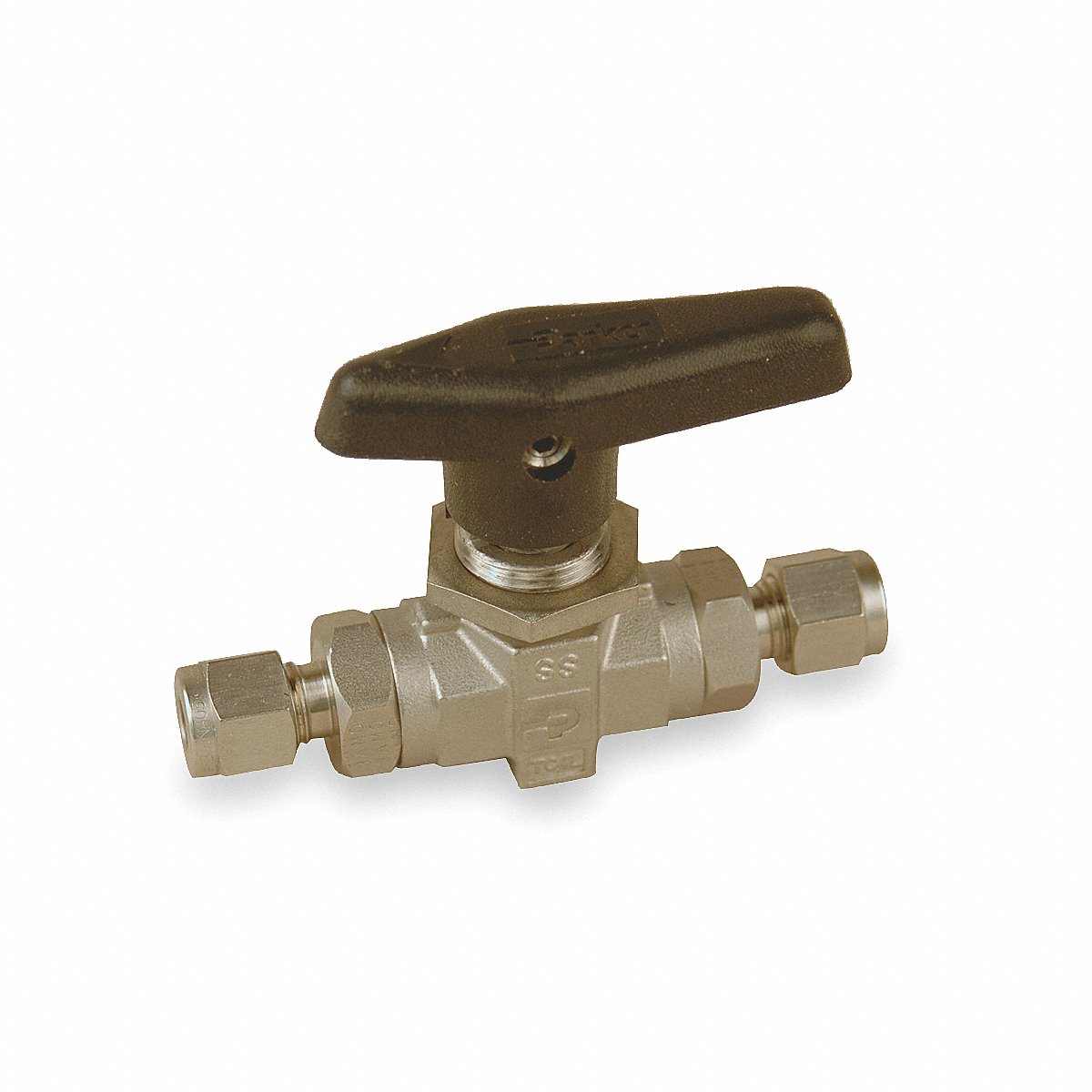 Parker Manual 2-Way Ball Valve Comp 316 Stainless Steel (8Z-B8LJ2-SSP)