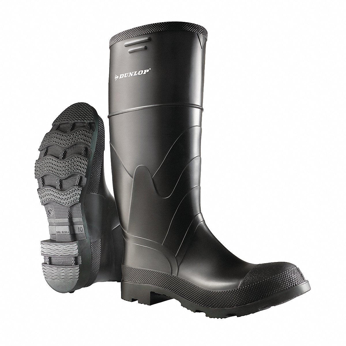 Dunlop D 0322 Rubber Boot Men's 11 Knee Black PR (8662200)