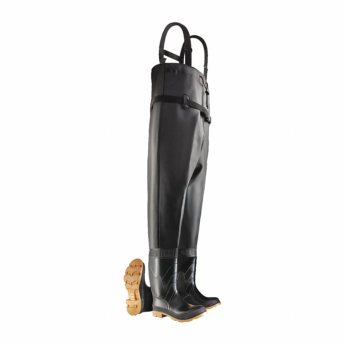 Dunlop Chest Wader, Men'S, 10, Steel, Black, Pr (8606700)