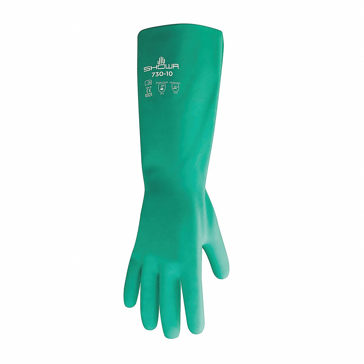 Showa Chemical Resistant Gloves, Green, Sz 9, Pr (730-09) Pack of 12