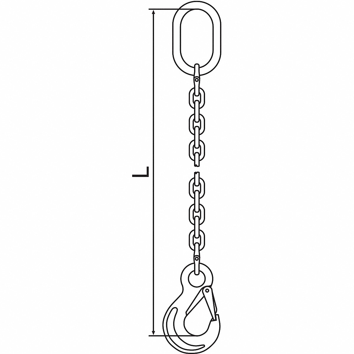 Pewag Grade 120 Chain Sling, 3/8", Size G, 5 ft, Single Oblong Sling (10G120SOS/5)