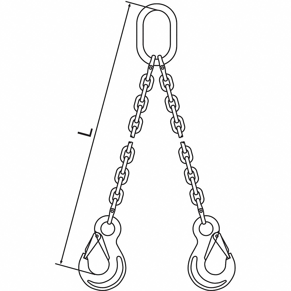 Pewag Grade 120 Chain Sling, 9/32", Size G, 10 ft, Double Oblong Sling (7G120DOS/10)