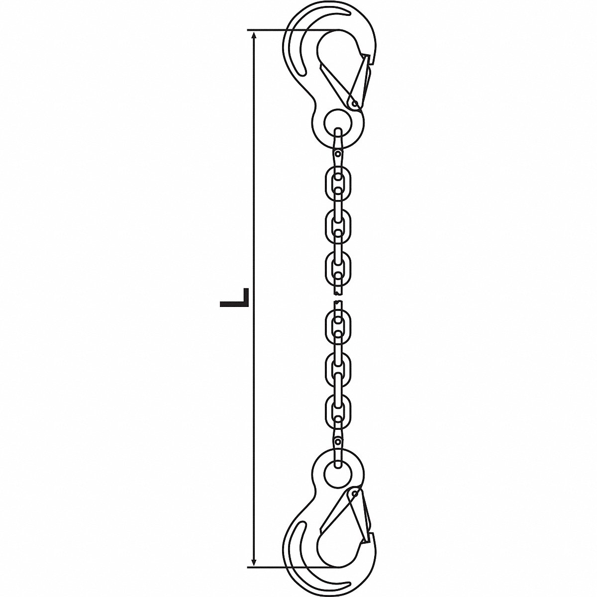 Pewag Grade 120 Chain Sling, 3/8", Size G, 10 ft, Single Straight Sling (10G120SSS/10)
