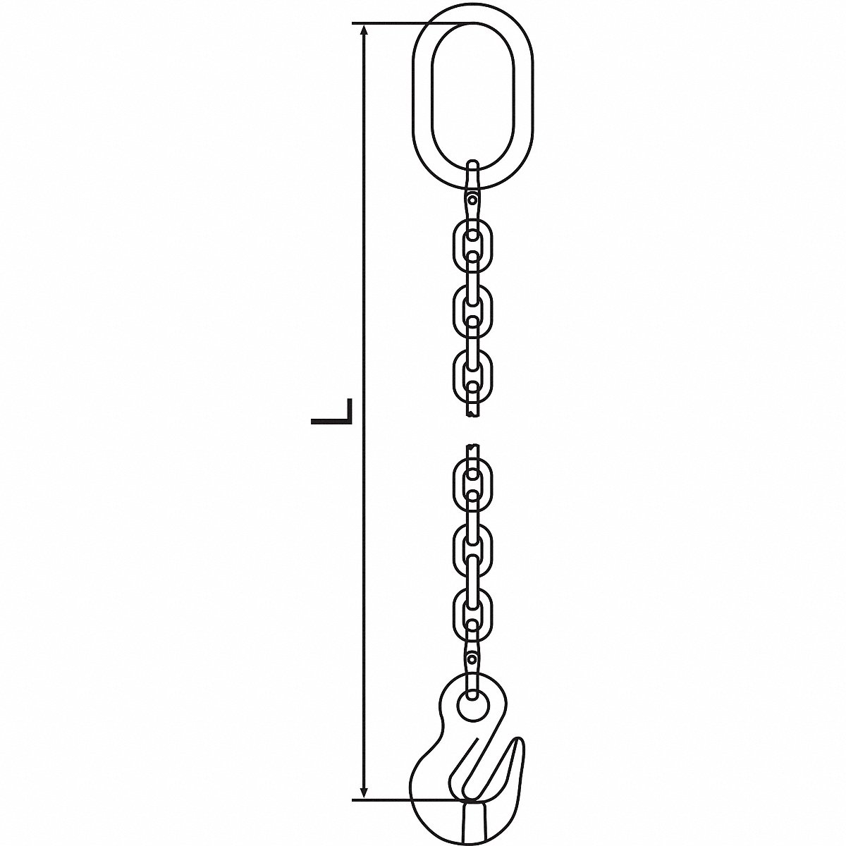 Pewag Grade 120 Chain Sling, 1/2", Size G, 5 ft, Single Oblong Grab (13G120SOG/5)