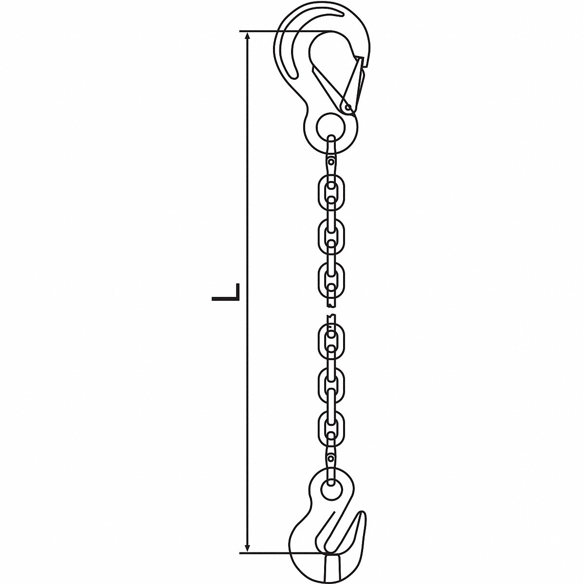 Pewag Grade 120 Chain Sling, 3/8", Size G, 10 ft, Single Grab Sling (10G120SSG/10)