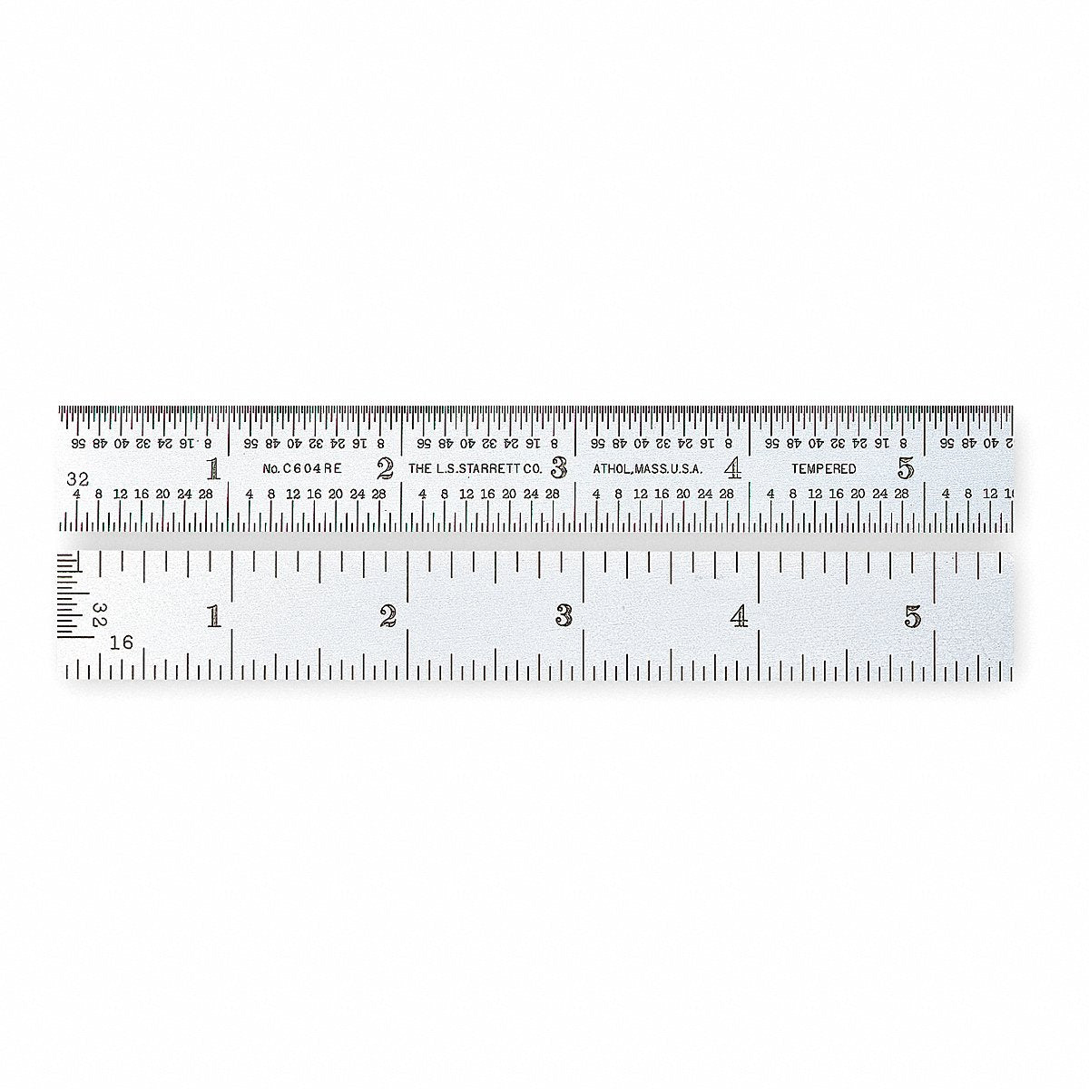 Starrett Steel Rule Semi-Flexible 6 In 4 R Grad (C304SRE-6)