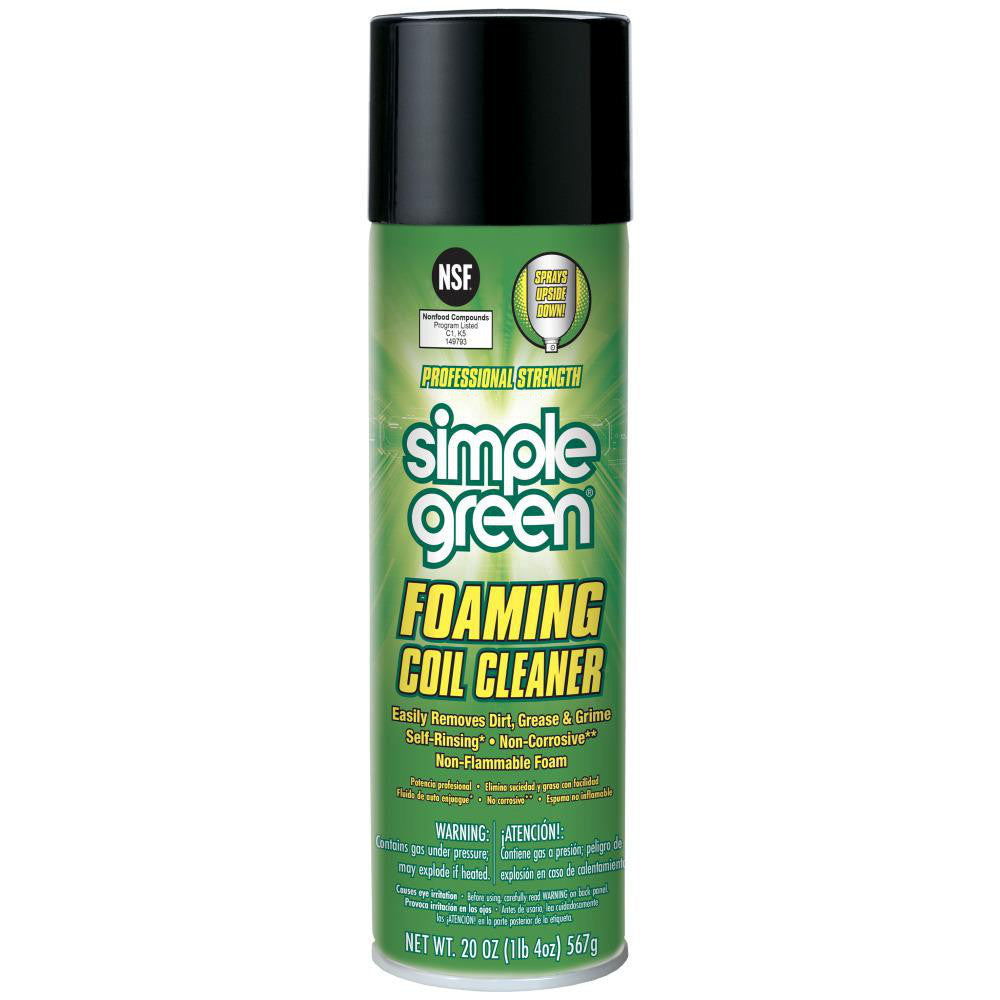 Simple Green 0110001213418 Foaming Coil Cleaner, 20 oz Aerosol