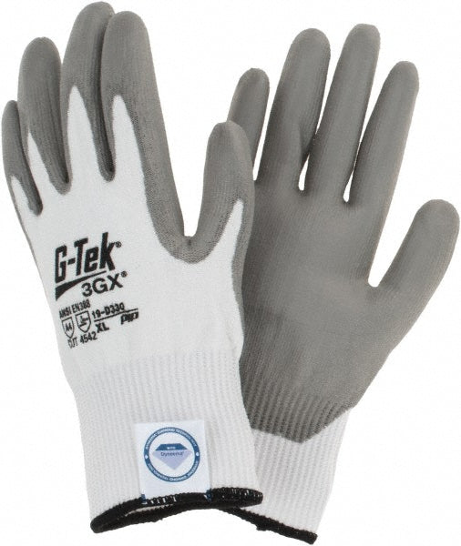 PIP 19-D330/XL Cut, Puncture & Abrasion-Resistant Gloves: G-Tek 3GX 19-D330, Size X-Large, ANSI Cut A4, ANSI Puncture 2, Polyurethane, Dyneema Diamond