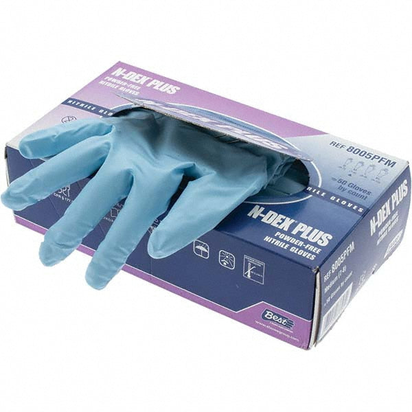 SHOWA 8005PFM Disposable Glove: Size Medium, 8.0 mil, Nitrile Coated, Nitrile, Food Grade, Powder-Free, Biodegradable