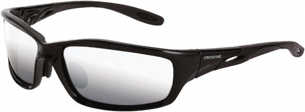 CrossFire 263 Safety Glass: Scratch-Resistant, Polycarbonate, Silver Mirror Lenses, Full-Framed, UV Protection