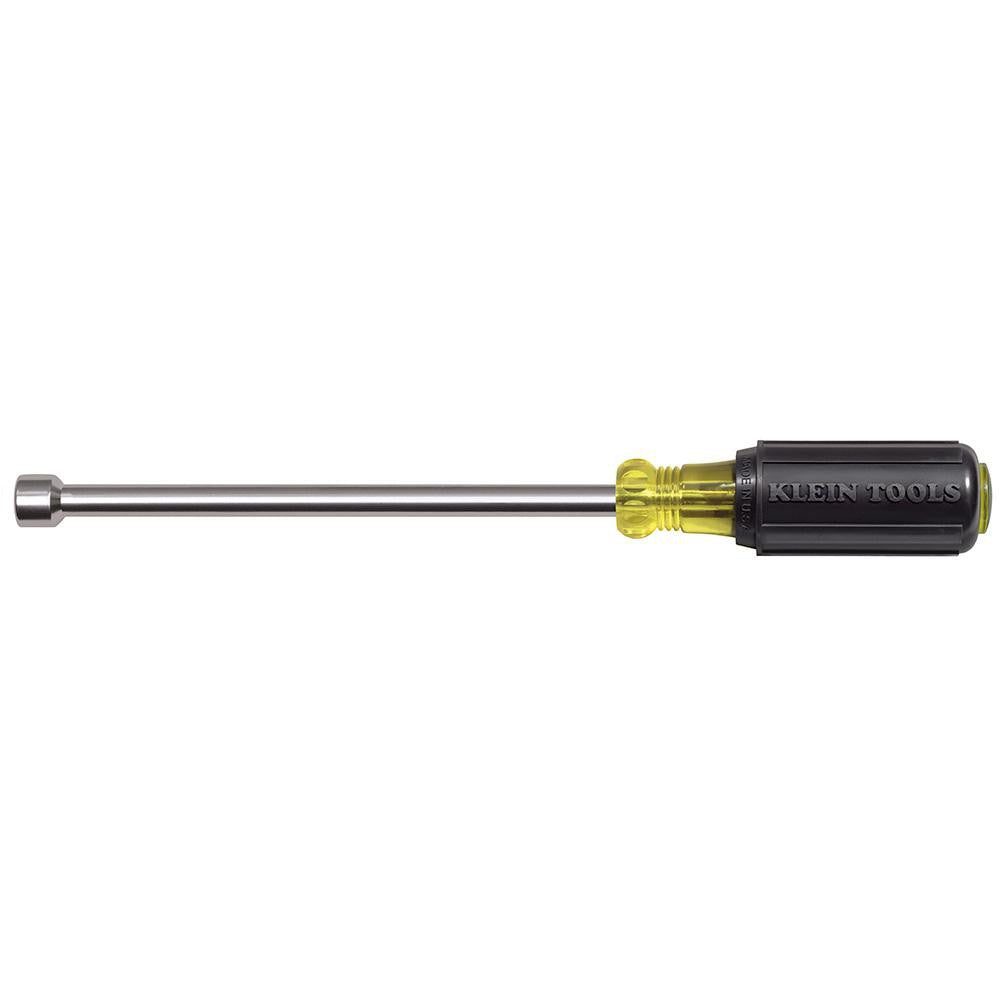 Klein Tools 646-3/8M Nut Driver: 3/8" Drive, Hollow Shaft, Cushion Grip Handle, 9-3/4" OAL
