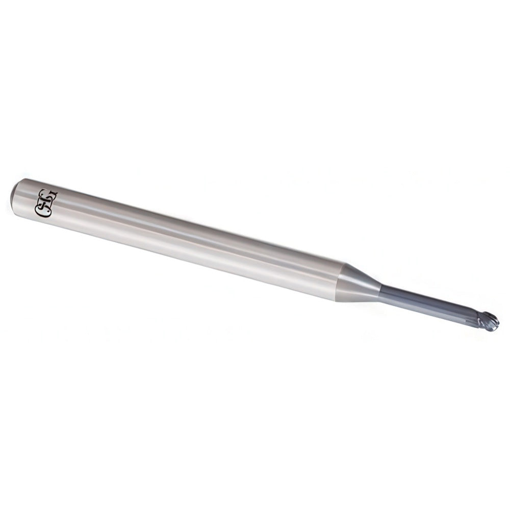 OSG 3195325 Ball End Mill: 3.00 mm Dia, 2.25 mm LOC, 3 Flute, Solid Carbide