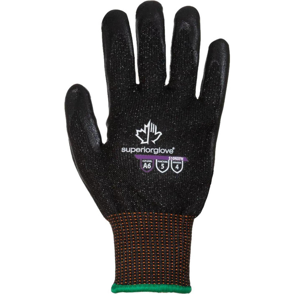 Superior Glove Works S10NXFN-10 Cut, Puncture & Abrasion-Resistant Gloves: Superior Glove Works S10NXFN, Size X-Large, ANSI Cut A6, ANSI Puncture 5, Foam Nitrile, Emerald CX