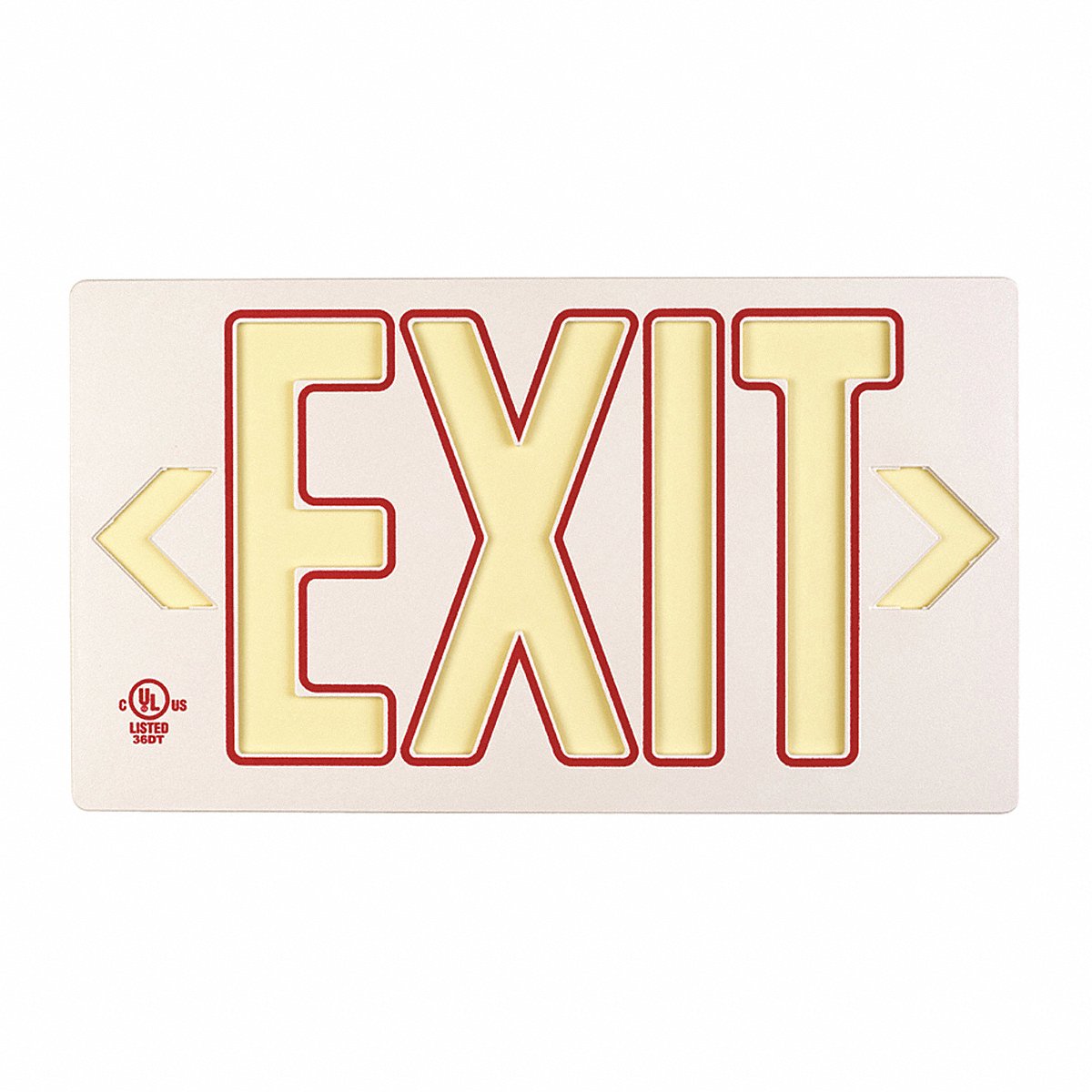 Jessup Manufacturing Company Exit Sign, 8 3/4 In X 15 3/8 In, Plastic, 4 in (GRAN4737)