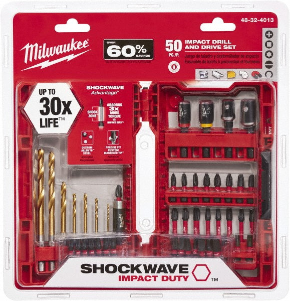 Milwaukee Tool 48-32-4013 50 Pc. SHOCKWAVE Impact Duty Drill & Drive Set