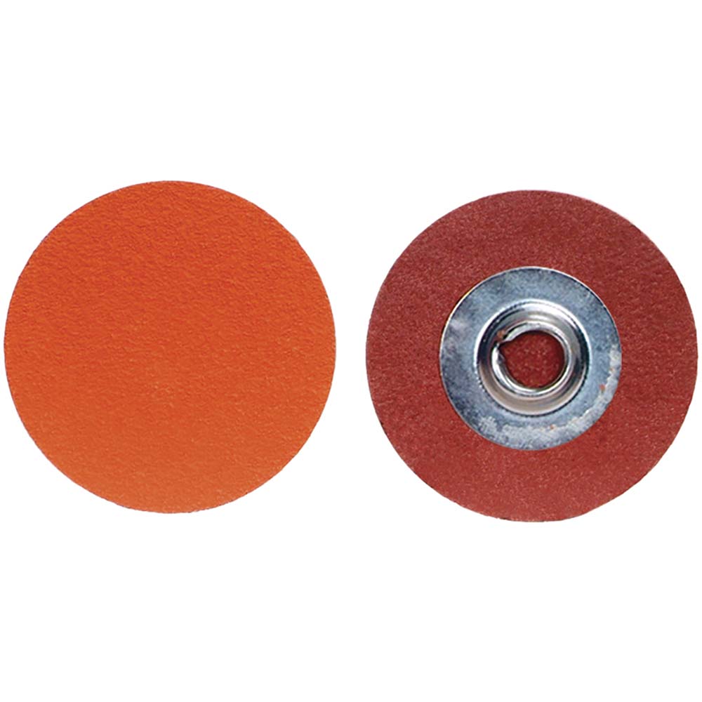 Norton 63642595452 Quick-Change Disc: Type S, 2" Dia, 36 Grit, Premium Ceramic Alumina, Coated