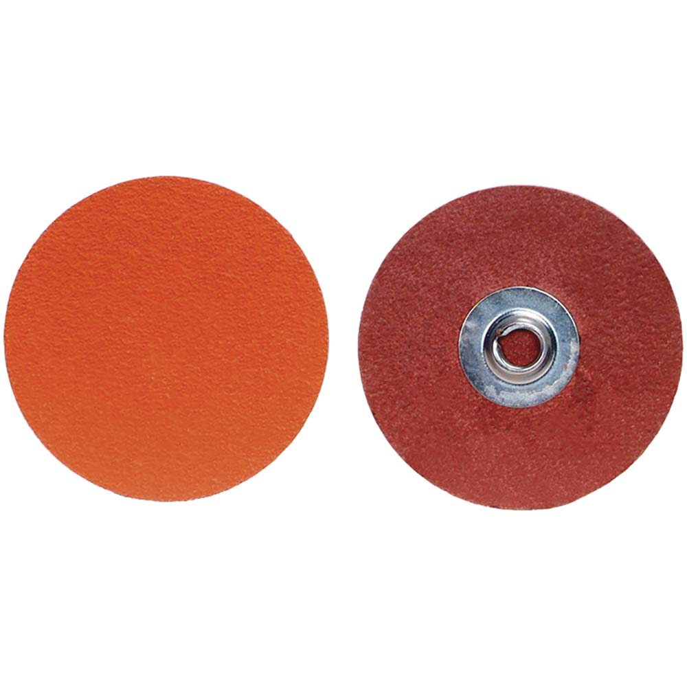 Norton 63642595463 Quick-Change Disc: Type S, 3" Dia, 60 Grit, Premium Ceramic Alumina, Coated (Pack of 25)