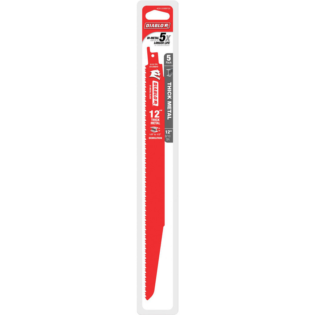 DIABLO DS1208BFD5 Reciprocating Saw Blade: Bi-Metal