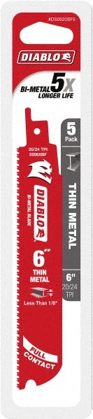 DIABLO DS0620BF5 Reciprocating Saw Blade: Bi-Metal