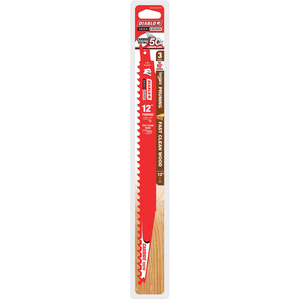 DIABLO DS1203CP3 Reciprocating Saw Blade: Solid Carbide