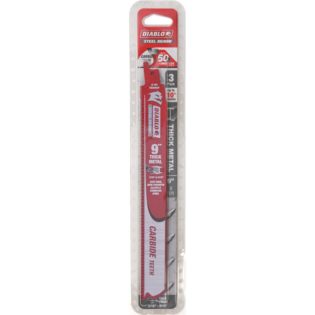 DIABLO DS0908CF3 Reciprocating Saw Blade: Solid Carbide