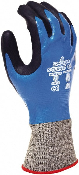 SHOWA S-TEX377M-07 Cut & Abrasion-Resistant Gloves: Size M, ANSI Cut A4, Foam Nitrile, Synthetic