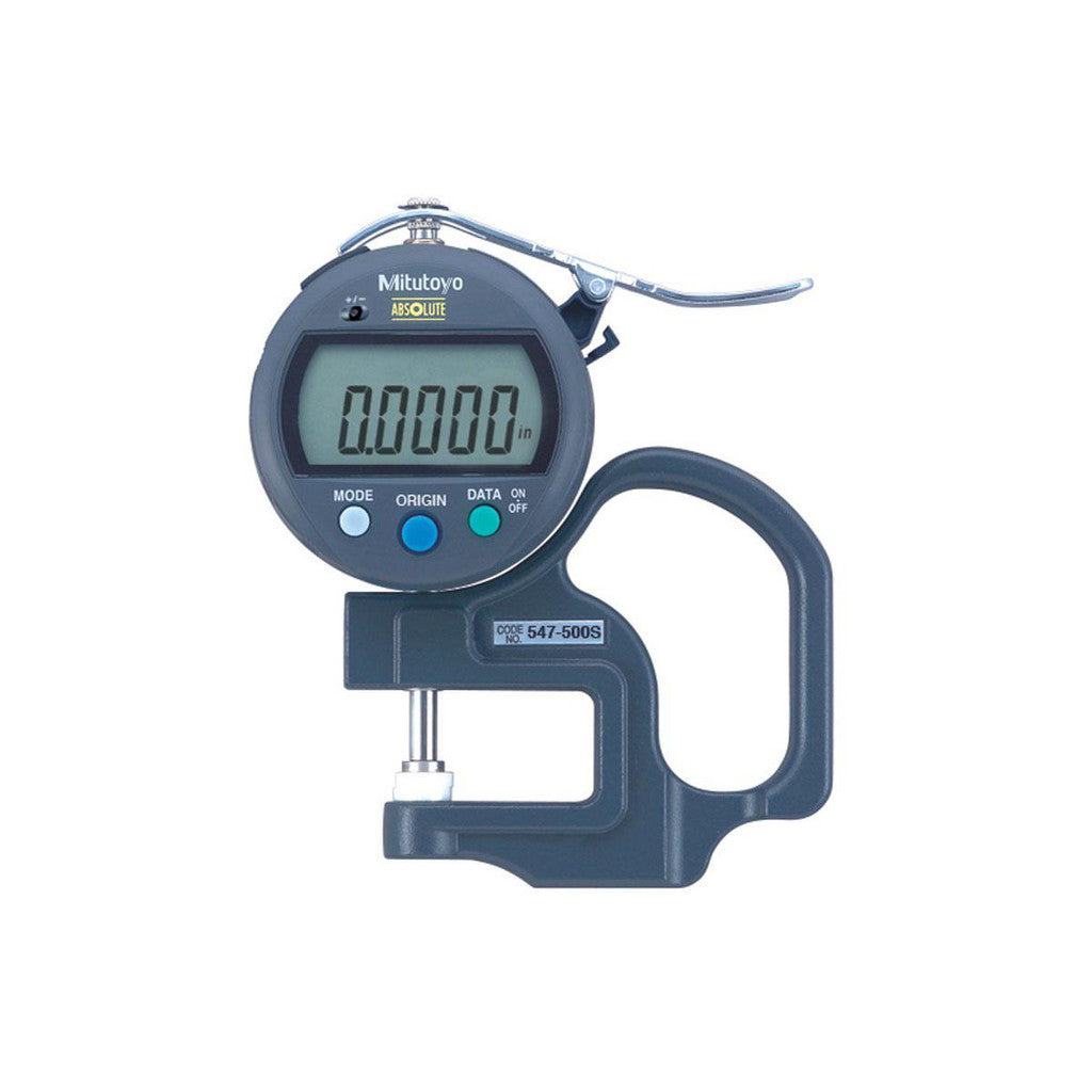 Mitutoyo 547-500S-CAL 0.47" Measurement, 0.01mm Resolution Electronic Thickness Gage