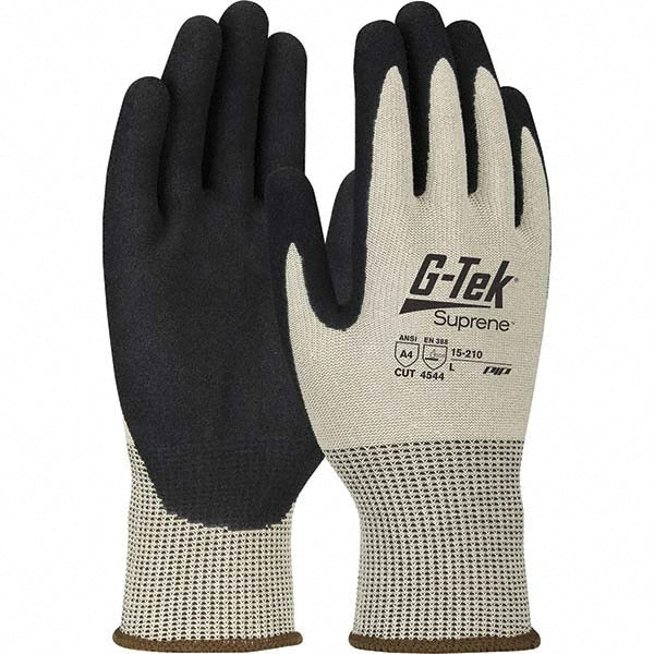 PIP 15-210/L Cut, Puncture & Abrasion-Resistant Gloves: G-Tek 15-210, Size Large, ANSI Cut A4, ANSI Puncture 4, Nitrile, Suprene