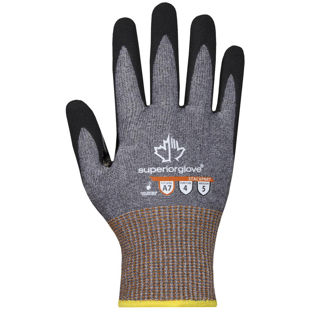 Superior Glove Works STACXPNRT-9 Cut, Puncture & Abrasion-Resistant Gloves: Superior Glove Works STACXPNRT, Size Large, ANSI Cut A7, ANSI Puncture 4, Micropore Nitrile, Engineered Yarn