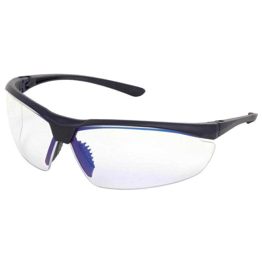 MCR Safety VL210MB Safety Glasses: Scratch-Resistant, Polycarbonate, Clear Lenses, Full-Framed